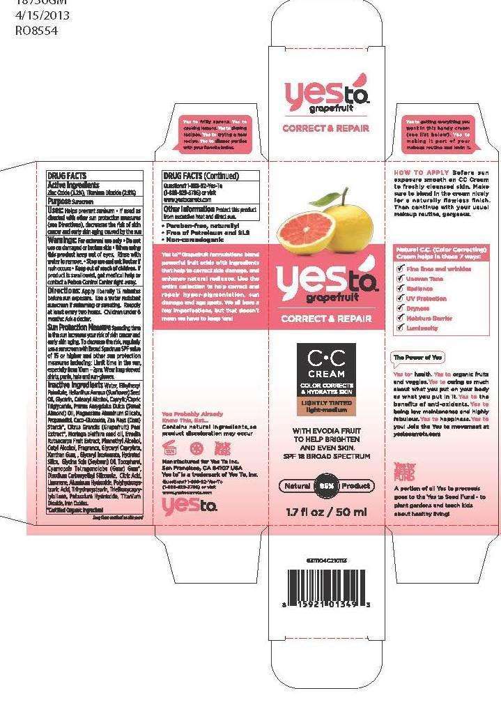 YES TO GRAPEFRUIT CC CREAM - LIGHT/MEDIUM